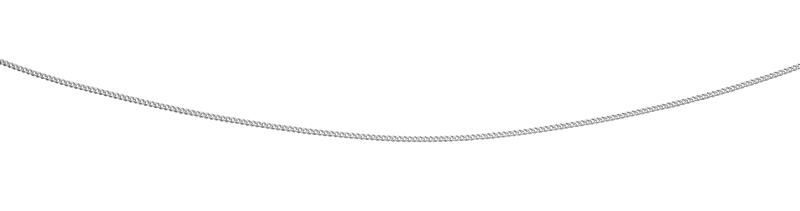 9ct White Gold Curb Chain With Extender
