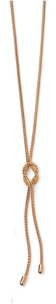 9ct Yellow Gold Rope Knot Lariat Necklace