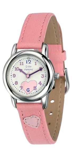D For Diamond Pink Girls Watch