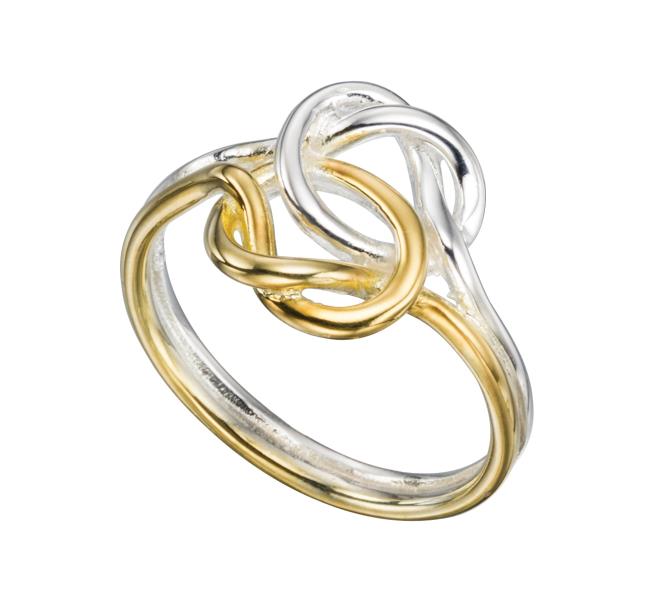 Double Knot Ring With Gold Plating