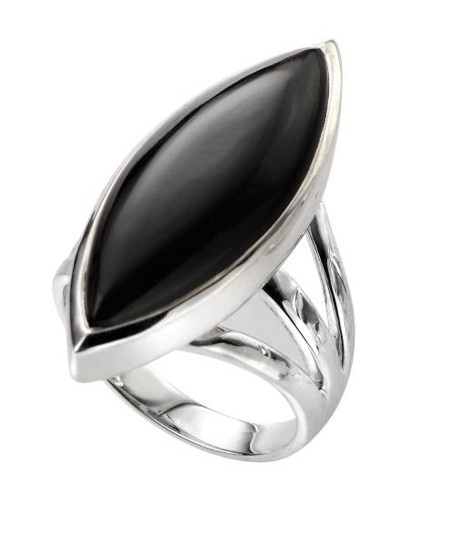 Marquise Ring With Black Onyx