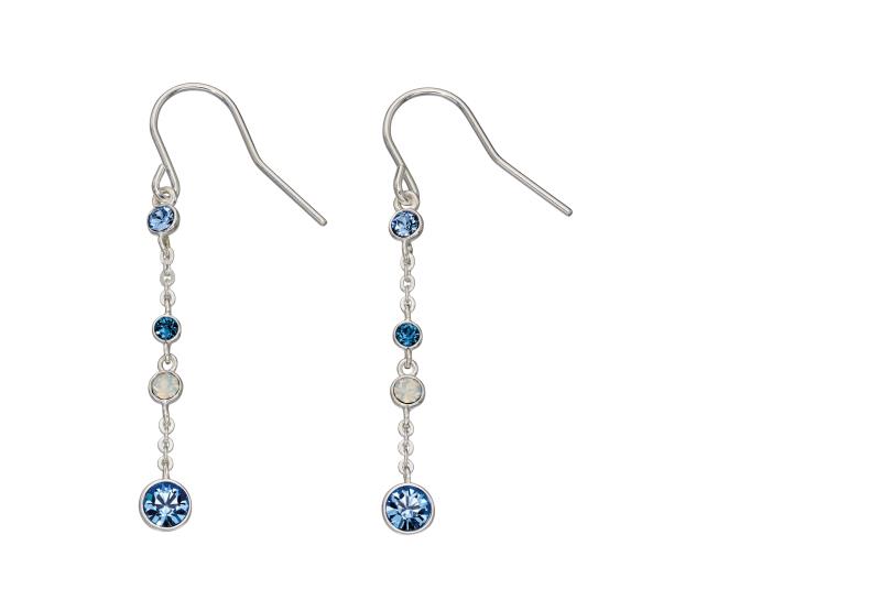 Ombre Blue And Opal SWAROVSKI Design Earrings