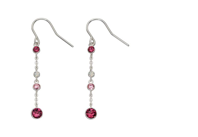 Ombre Pink And Opal SWAROVSKI Design Earrings