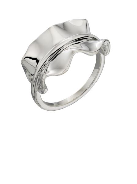 Plain Silver Ruffle Ring