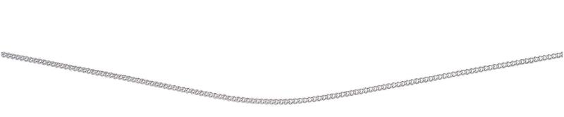 Rhodium Plated Close Curb Chain With Extender 46+5Cm