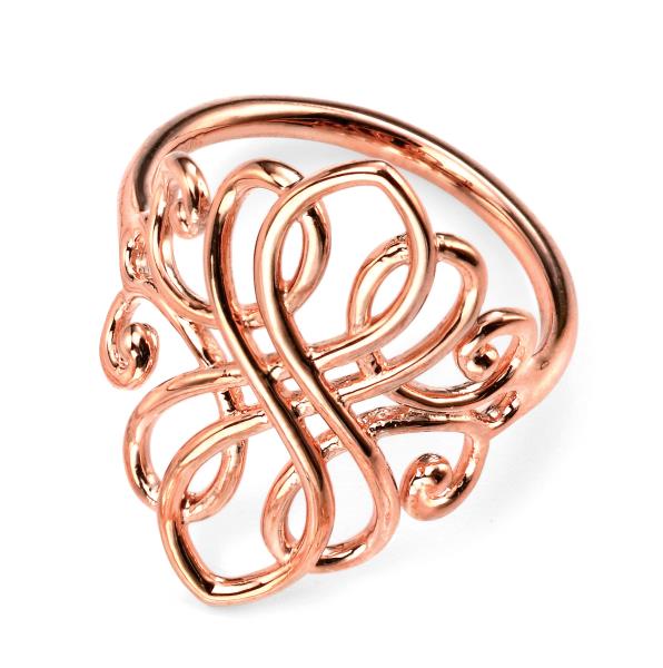 Rose Gold Plated Filigree Ring