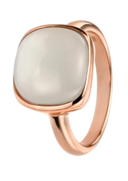 Rose Gold Ring With Cabochon Moonstone