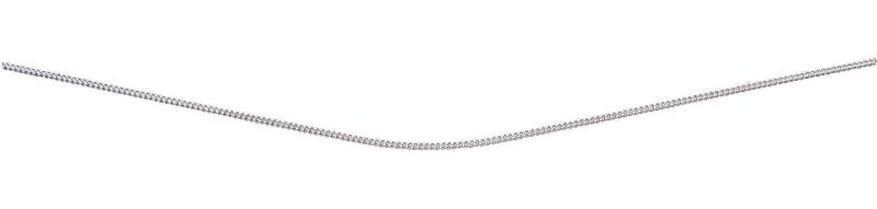 Curb Chain With Extender With Rhodium Plate