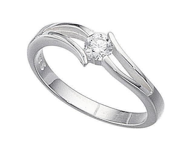 Clear CZ Open Setting Ring