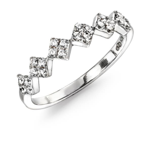 Clear CZ Diamond Shaped Ring