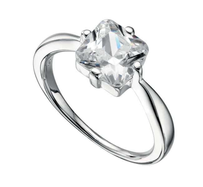 Clear CZ Square Ring