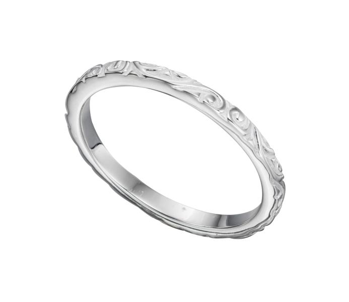 Textured Pattern Band Ring
