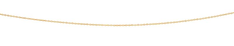 Yellow Gold Cable Oval Diamond Cut Chain