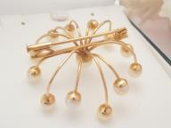 14ct Gold Pearl Brooch Spray Antique Vintage Jewellery
