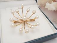 14ct Gold Pearl Brooch Spray Antique Vintage Jewellery