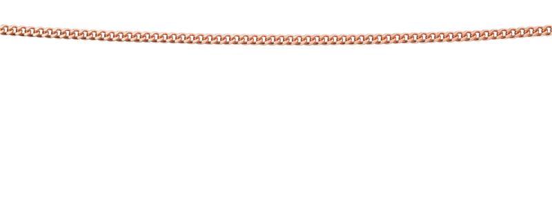 9ct Rose Gold Curb Chain With Extender