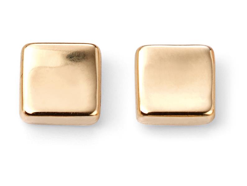 9ct Yellow Gold Cube Stud Earrings