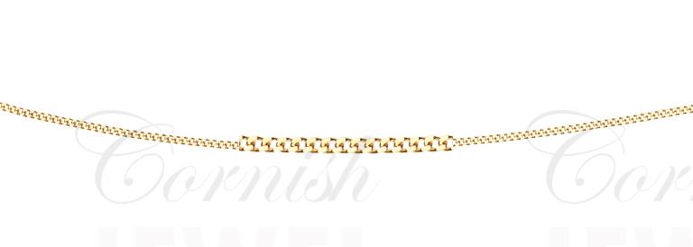 9ct Yellow Gold Diamond Cut Curb Chain