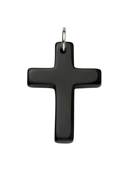 Black Agate Cross Pendant