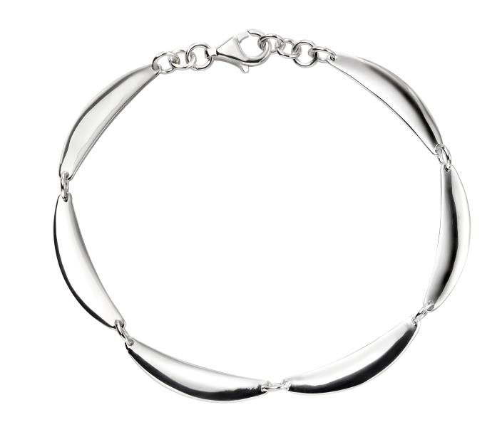 Curved Bar Linked Bracelet