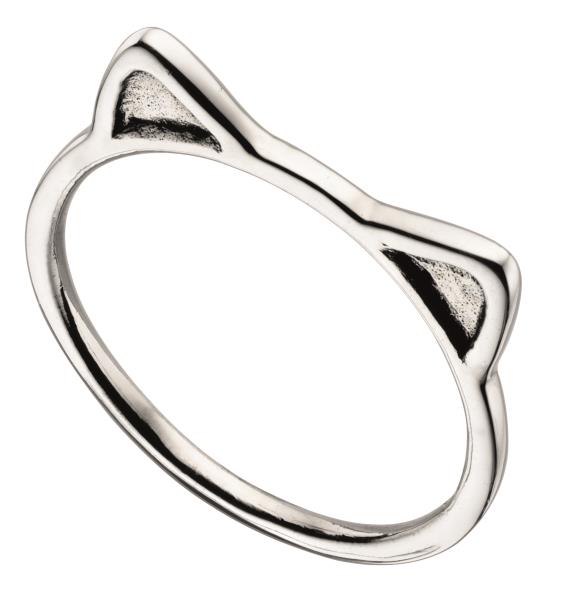 Cute Silver 925 Cat Ears Ring 
