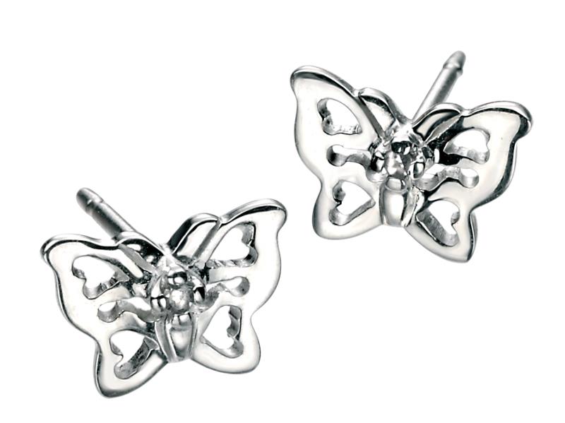 D For Diamond Butterfly Earrings