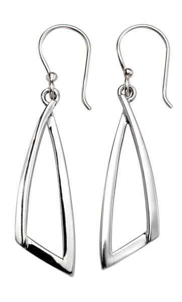 Open Abstract Triangle Earrings