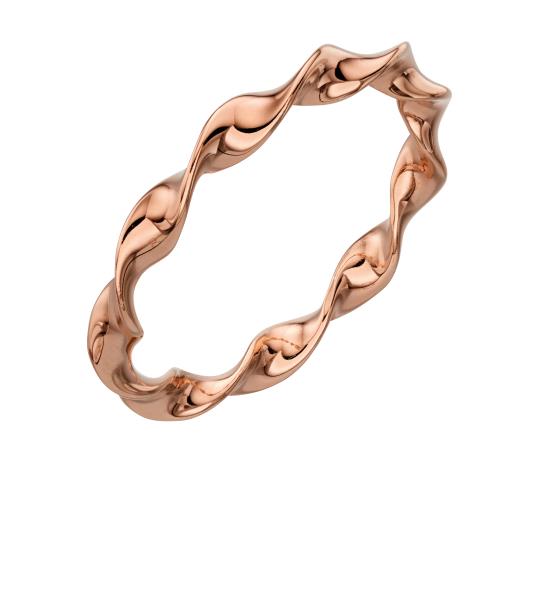 Rose Gold Plated Twist Ring