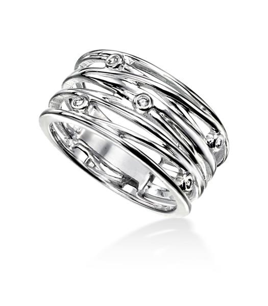 Clear CZ Wrapped Wire Style Ring