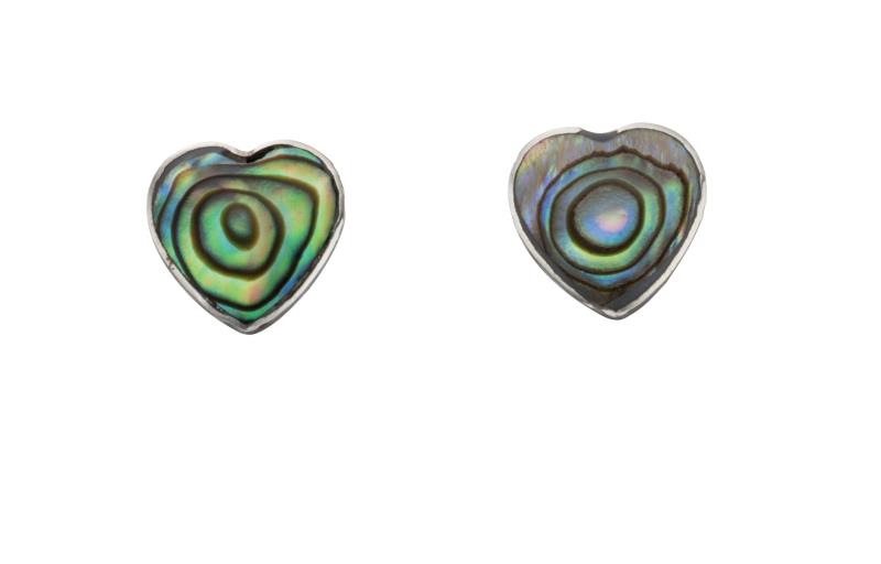 Heart Abalone Shell Earrings