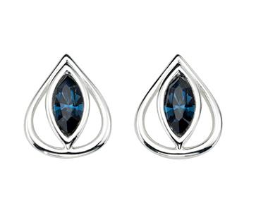 Montana Swarovski Crystal Teardrop Stud Earrings