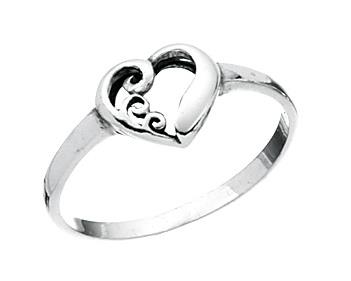 Swirl Heart Ring