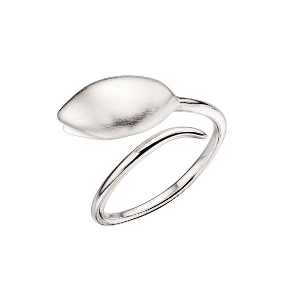 Silver Tulip Drop Ring