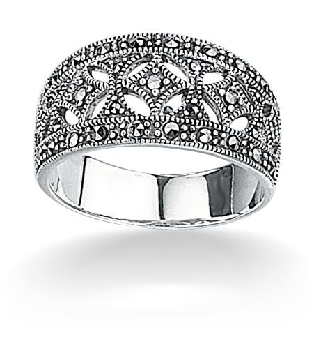 Marcasite Wide Ring