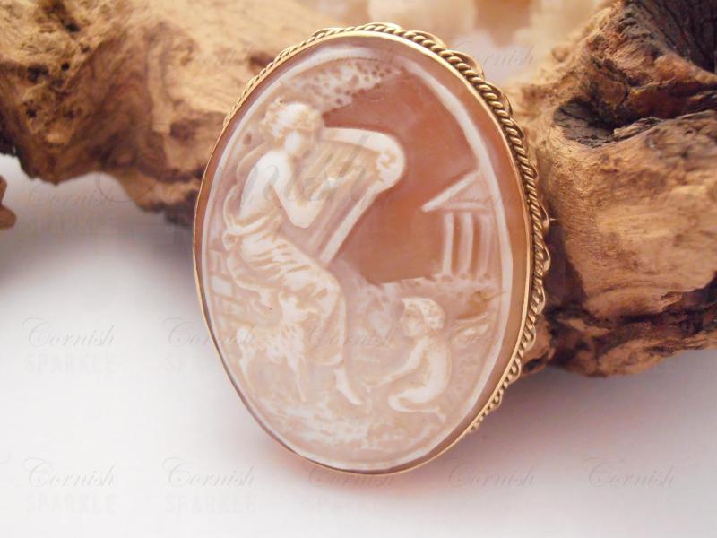 Details about   Vintage Cameo Brooch 9ct Gold 