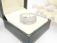 18ct White Gold Princess Diamond Baguette Ring