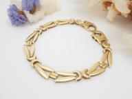 9ct Gold Fancy Wide Link Bracelet 375 Ladies