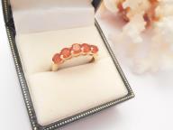 9ct Gold Fire Opal Eternity Ring Size O