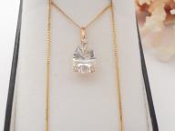 9ct Gold Green Amethyst Diamond Necklace 18"