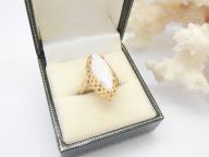 9ct Gold Marquise Opal Ring Victorian Style