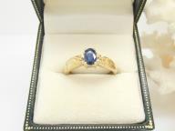 9ct Gold Sapphire & Diamond Ring Size O