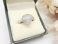 9ct White Gold Ring Pave Cubic Zirconias