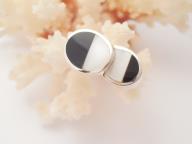 Black Onyx Silver Ring Mother Of Pearl Size M 1/2
