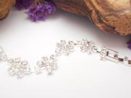 Crystal Diamante Flower Bracelet Rhinestone  Jewellery