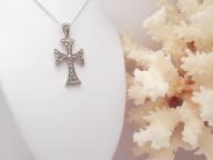 Large Silver Marcasite Cross & Chain 20 Inch