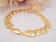 Solid 9ct Yellow Gold Curb Bracelet 8 1/4 Inches 20.70g