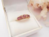 Vintage 9ct Gold Pink Tourmaline Rubellite Gold Ring