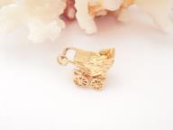 Vintage 9ct Gold Pram Charm with Baby